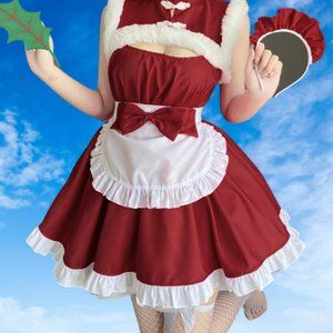 Maid Uniform Cosplay Christmas Dress Sexy Christmas Clothes For Party Lingerie